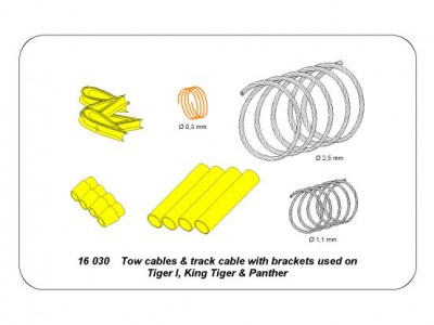 Tow cables and track cable with brackets used on Tiger I, King Tiger and Panther - 6