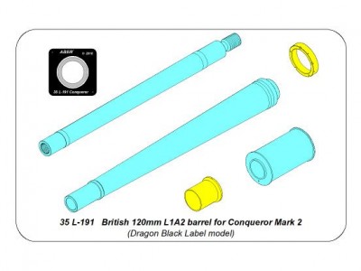 British 120mm L1A2 barrel for Conqueror Mark 2 - 12