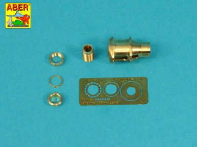 Muzzle brake for 76 mm M1A2 barrel to U.S. Sherman M4A3E8 tank - 1