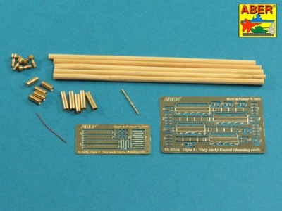 Barrel cleaning rods with brackets for Tiger I –very early model 1240mm - 1