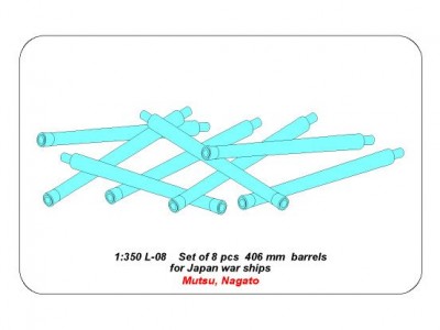 Set of 8 pcs 406 mm barrels for Japanese ships Mutsu and Nagato - 5