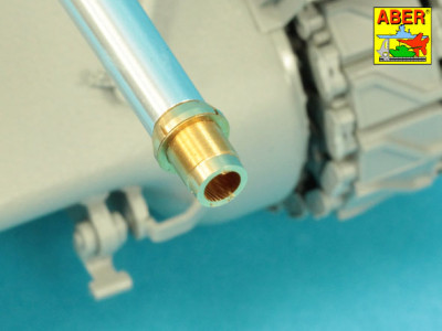 Muzzle brake for 76 mm M1A2 barrel to U.S. Sherman M4A3E8 tank - 6