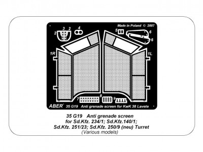 Anti grenade screen for KwK 38 Lavete - 12