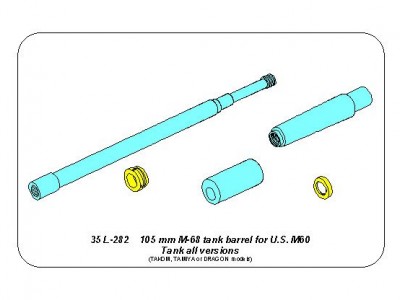 105 mm M-68 tank barrel for U.S. M60 Tank - 17