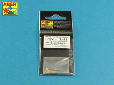 Set of barrels for Polish Destroyer ORP "Blyskawica"; 102mm x 8; 40mm x 4; 20mm x 4 - 11