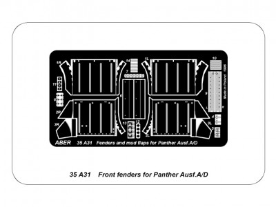 Front fenders and mud flaps for Panther Ausf. A/D