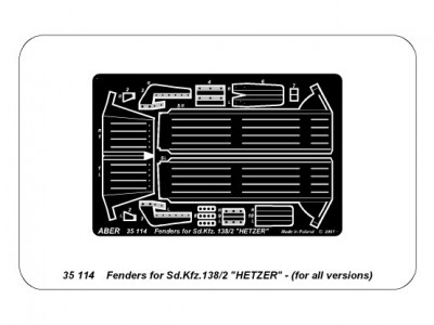 Fenders for Sd.Kfz. 138/2 ''Hetzer'' - for all version