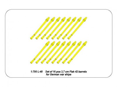 Zestaw 16 luf do działek 3,7 cm Flak 42 do Niemieckich okrętów - 5