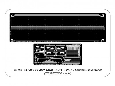 Russian heavy tank KV-1 - vol.3 - additional set - fenders, late model