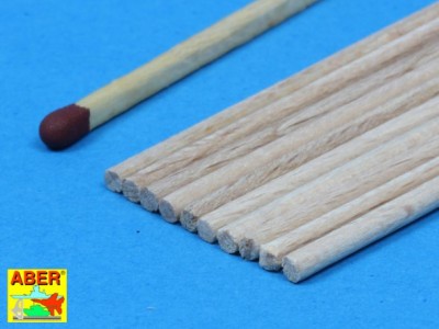 Pręty drewniane Ø2,00 mm dugości 245 mm x 10 szt. - 4
