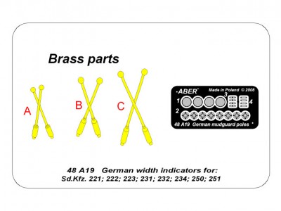 Skrajnia obrysu pojazdu do Sd. Kfz.221; 222; 223; 231; 232; 234; 250; 251 x 6 szt. - 4