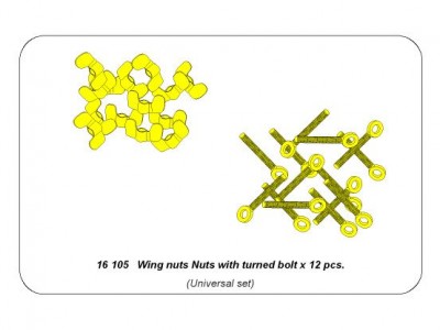 Wing nuts with turned bolt x 12 pcs. - 5