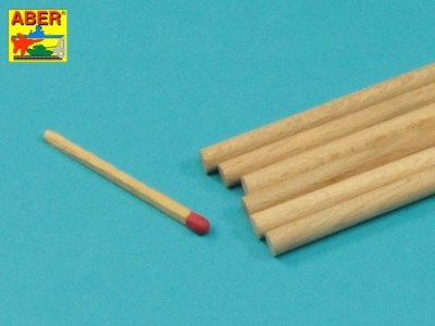 Pręty drewniane Ø 5 mm długość 245mm x 6 szt. - 3